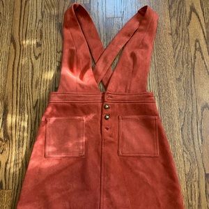 SOLD SOLD SOLD Burnt orange overall dress vintage inspired